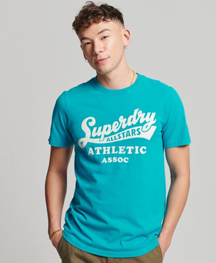 Superdry Men’s Vintage Home Run T-Shirt Blue / Enamel Blue - Size: S