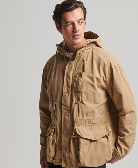 Superdry Men’s Hooded Deck Jacket Tan / Classic Tan Brown - Size: S