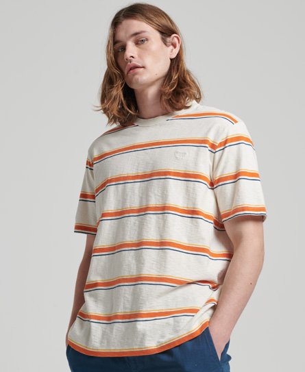 Organic Cotton Vintage Textured Stripe T-Shirt