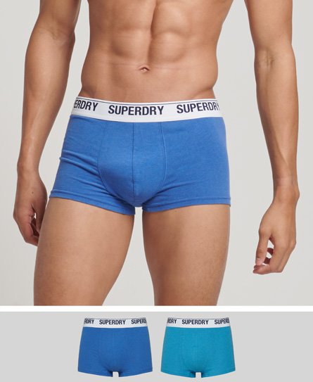 superdry men's unterhosen aus bio-baumwolle im 2er-pack blau - größe: xxl