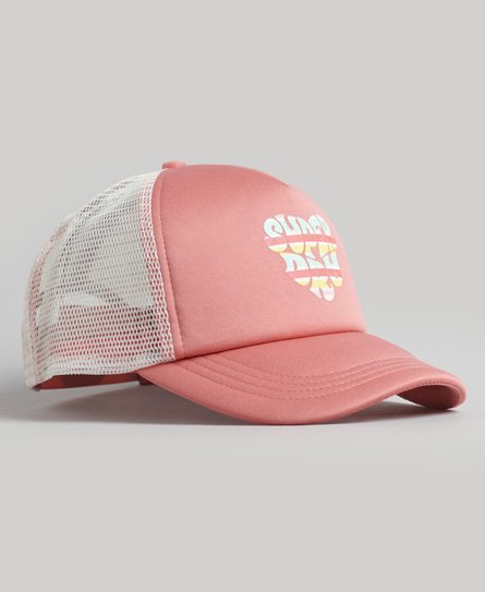 Superdry Women’s Vintage Trucker Cap Pink / Vanilla Brush - Size: 1SIZE