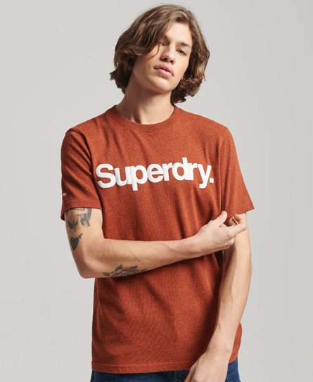 Superdry Men’s Vintage Core Logo Classic T-Shirt Orange / Arizona Orange Grit - Size: S
