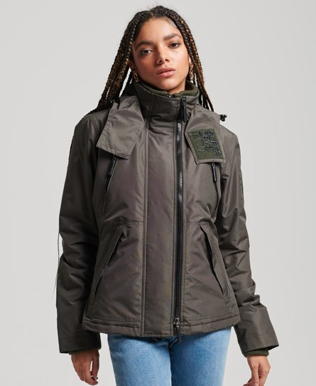 Superdry Women’s Mountain SD-Windcheater Jacket Green / Surplus Goods Olive - Size: 10
