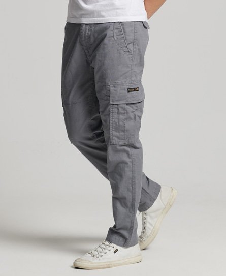 Superdry Men’s Organic Cotton Core Cargo Pants Grey / Naval Grey - Size: 33/32