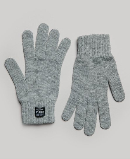 Superdry Women’s Classic Knitted Gloves Silver - Size: M/L