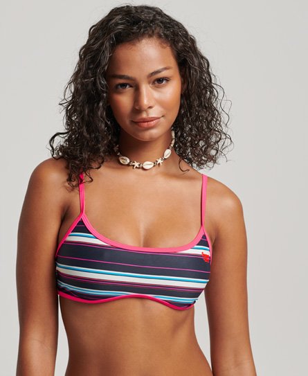 Striped Recycled Bikini Top