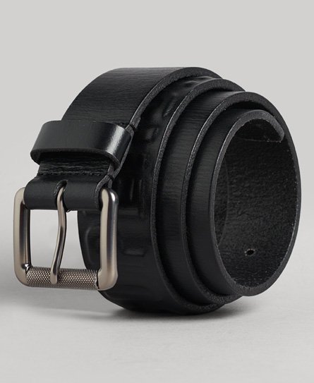 Superdry Men’s Vintage Branded Belt Black / Black Emboss - Size: XL