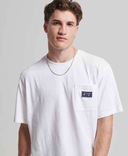 T-shirt à poche en coton bio avec logo S