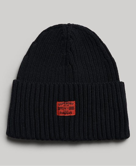 Superdry Women’s Workwear Knitted Beanie Black - Size: 1SIZE