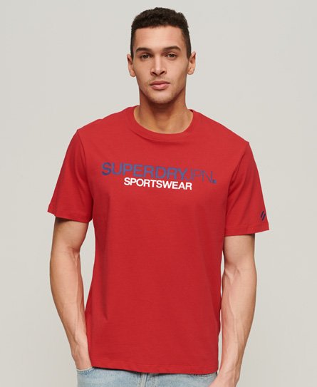 Superdry Men’s Sportswear T-Shirt Red / Rebel Red - Size: XL