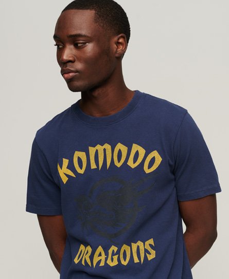 Superdry Men’s x Komodo Classic Dragon T-Shirt Navy / Richest Navy - Size: M