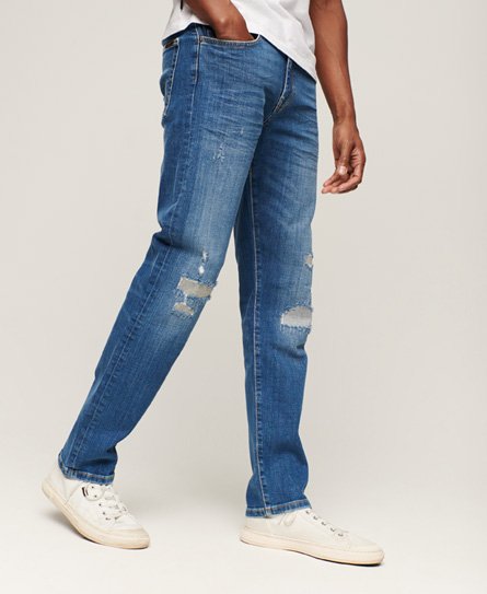 Slimfit jeans van biologisch katoen met rechte pijpen