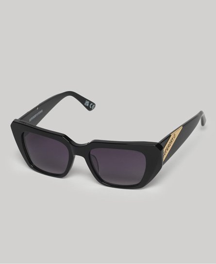 Superdry Women’s Classic Brand Print SDR 90s Angular Sunglasses, Black