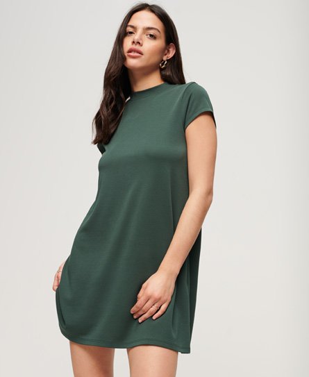 Short Sleeve A-line Mini Dress