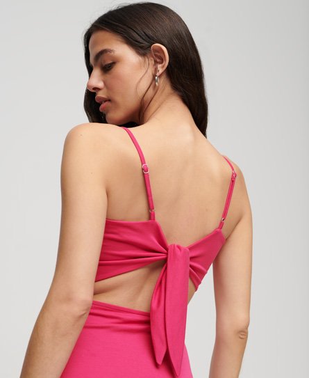 Jersey jurk met open achterkant