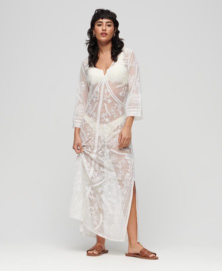 Beach Cover Up Lace Maxi Dress