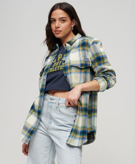 Superdry Women’s Vintage Check Overshirt Green / Friars Green Check - Size: 10