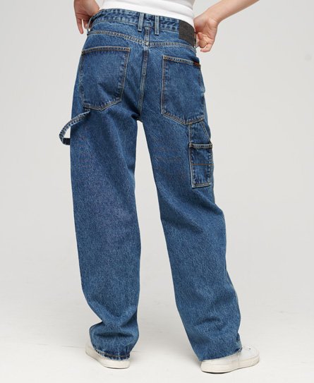 Men's Organic Cotton Carpenter Jeans in Palms Dark Blue
