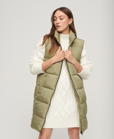 Longline Quilted Gilet