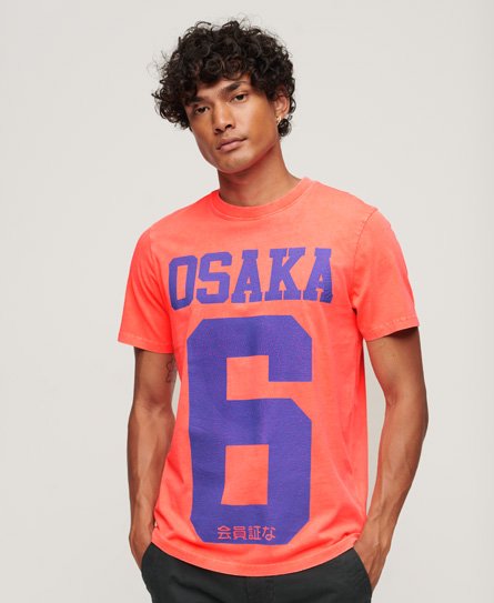 Superdry Men’s Osaka Neon Graphic T-Shirt Pink / Neon Pink - Size: Xxl