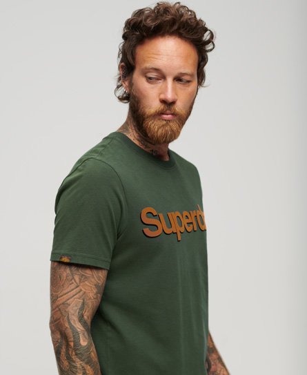 Superdry Men’s Core Logo Classic T-Shirt Green / Academy Dark Green - Size: Xxl