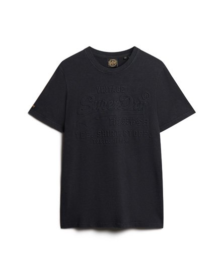 Men\'s Embossed Vintage Logo T-Shirt in Jet Black | Superdry US | T-Shirts