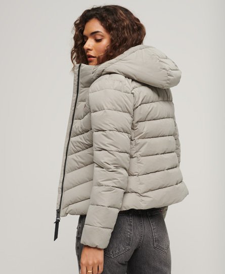 Superdry Hooded Microfibre Padded Jacket - Women\'s Sale Womens Jackets