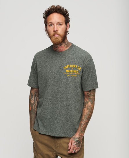 Superdry Herren Workwear Trade T-Shirt mit Grafik Dunkelgrau