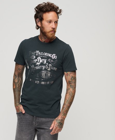 Workwear T-Shirt mit Metallic-Grafik