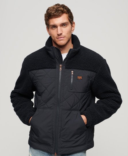 Workwear Hybrid Jacke mit Sherpa-Fleece