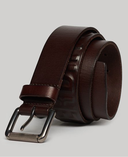 Superdry Men’s Vintage Branded Belt Brown / Deep Brown Embossed - Size: XL