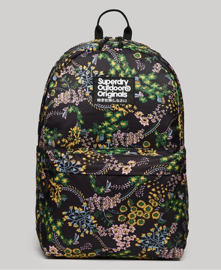 Superdry Women’s Floral Print Printed Montana Rucksack, Black, Green and Yellow