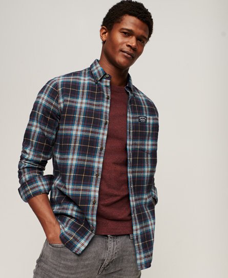 Superdry Men’s Organic Cotton Lumberjack Check Shirt Navy / Drayton Check Navy 2 - Size: XL