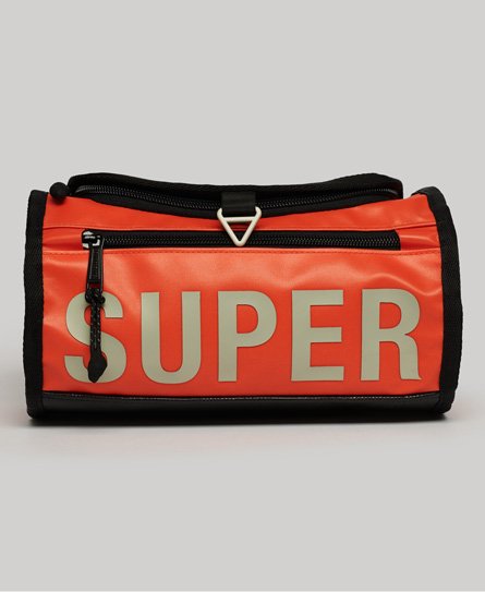 Superdry Women’s Women’s Tarp Wash Bag, Orange - Size: One Size