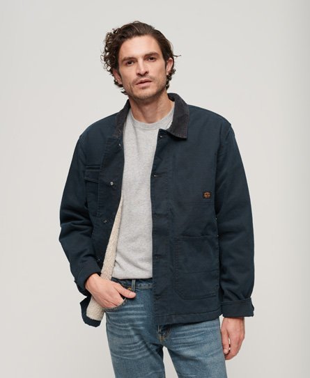 Superdry Men's Mens Classic Workwear Ranch Jacket, Navy Blue