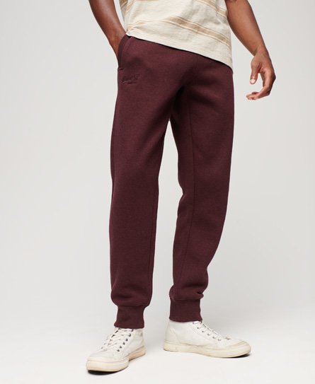 Superdry Men’s Essential Logo Joggers Red / Track Burgundy Marl - Size: XL