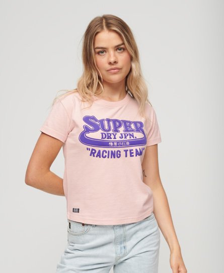 Women’s Archive Neon Graphic T-Shirt Pink / Somon Pink Marl - Size: 12 -Superdry