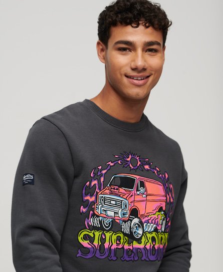 Motor Retro sweatshirt met grafische print