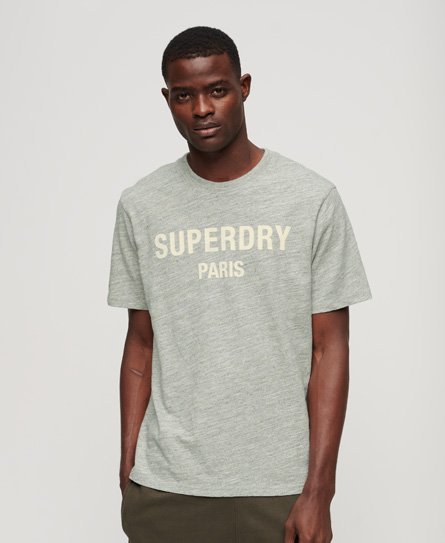 Superdry Men’s Luxury Sport Loose T-Shirt Grey / Athletic Grey Marl - Size: M