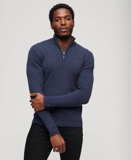 Essential Embroidered Knit Henley Jumper