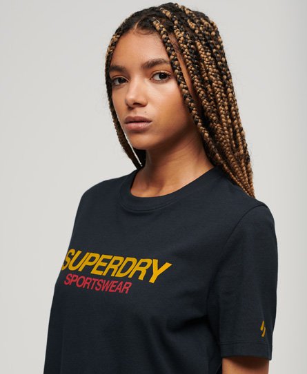 Superdry Women’s Sportswear Logo Relaxed T-Shirt Navy / Eclipse Navy - Size: 10