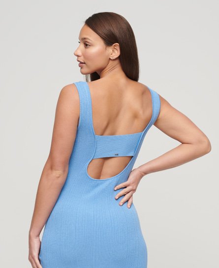 Backless Knitted Mini Dress