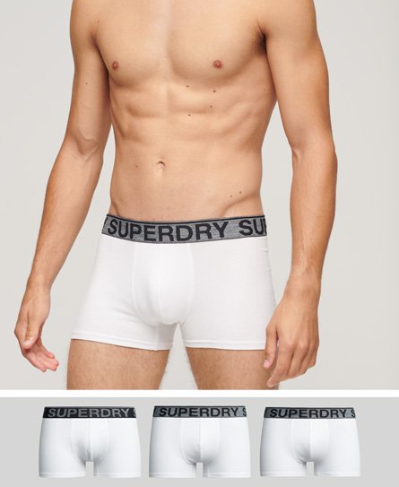 Superdry Men’s Organic Cotton Trunk Triple Pack White / Optic - Size: XL