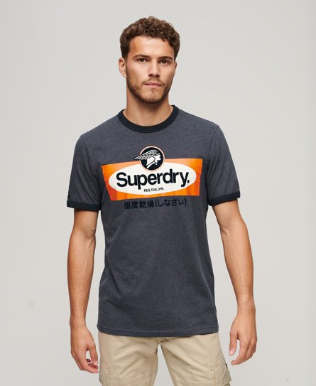 Core Logo American Classic T-shirt met contrasterende biezen