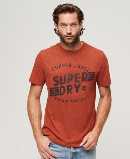 Superdry Mannen Copper Label Workwear T-shirt Oranje