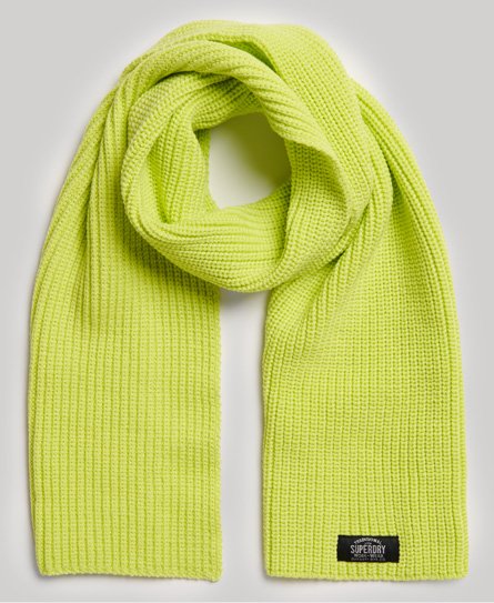 Superdry Women’s Classic Knit Scarf Green / Evening Primrose Green - Size: 1SIZE