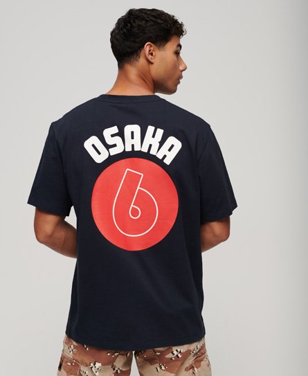 Superdry Men's Osaka Graphic Loose T-Shirt Navy / Eclipse Navy