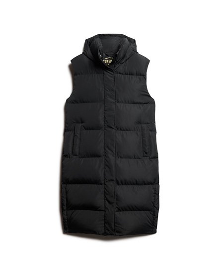 Superdry Longline Hooded Puffer Gilet - Women's Womens Jackets