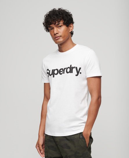 Superdry Men's Core Logo Classic T-Shirt White / Optic