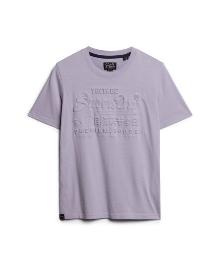 Women's Embossed Vintage Logo T-Shirt in Cosmic Sky Purple | Superdry US
